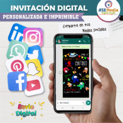 Among Us, Impostor Invitación Digital de Cumpleaños #5