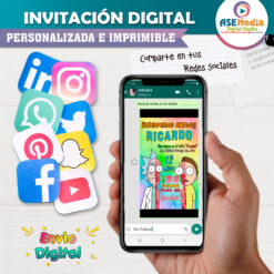 Rick y Morty Invitación Digital de Cumpleaños #3