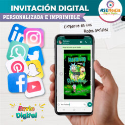 Rick y Morty Invitación Digital de Cumpleaños #2