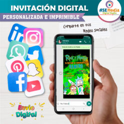Rick y Morty Invitación Digital de Cumpleaños