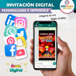 Naruto Shippuden Invitación Digital de Cumpleaños #2