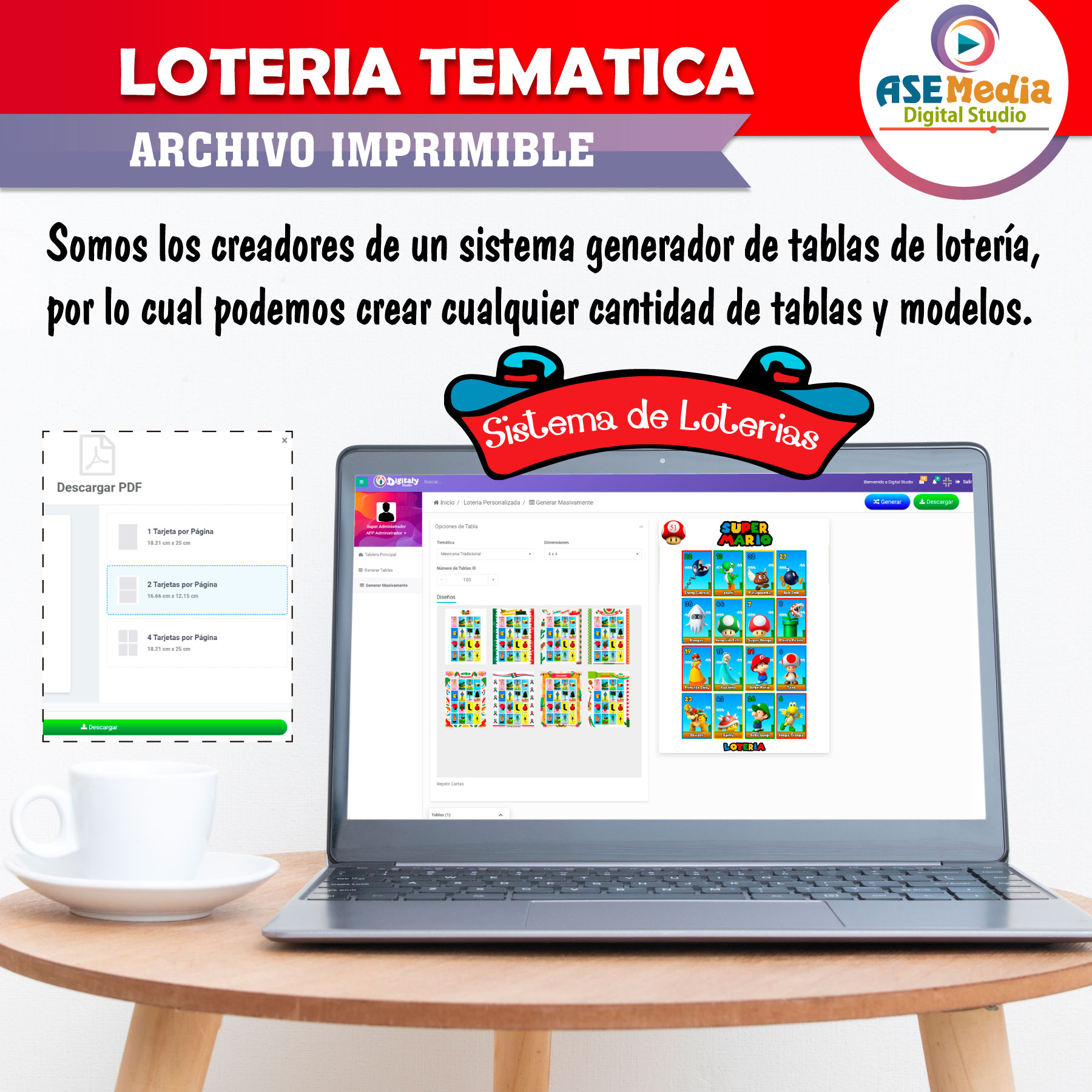 Lotería Mario Bros Imprimible