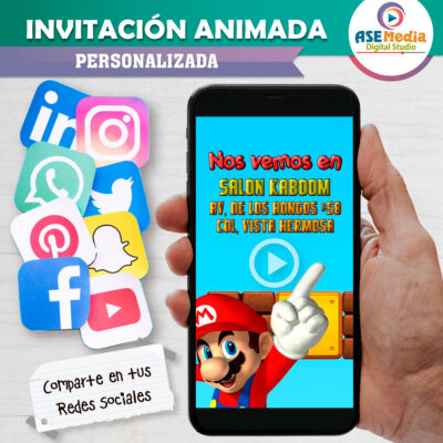 Mario Bros – Video Invitación Animada de Cumpleaños para WhatsApp
