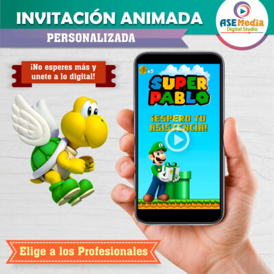 Mario Bros – Video Invitación Animada de Cumpleaños para WhatsApp