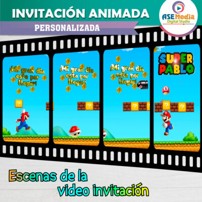 Mario Bros – Video Invitación Animada de Cumpleaños para WhatsApp