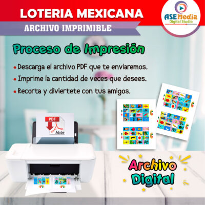 Lotería Mexicana Mexico Lindo Imprimible Mod. 08 - Imagen 7