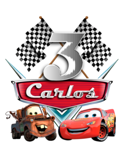 Cars Rayo McQueen Cake Topper Letrero Imprimible para Pastel