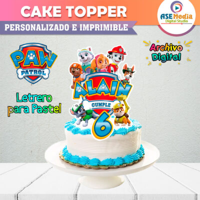 Baby Shark, Bebé Tiburón Cake Topper Letrero Imprimible para Pastel
