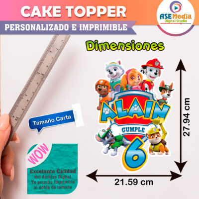 Baby Shark, Bebé Tiburón Cake Topper Letrero Imprimible para Pastel