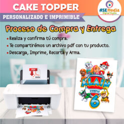 Baby Shark, Bebé Tiburón Cake Topper Letrero Imprimible para Pastel