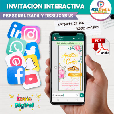 Mi Boda Dorada Invitación Interactiva para Boda - Imagen 5