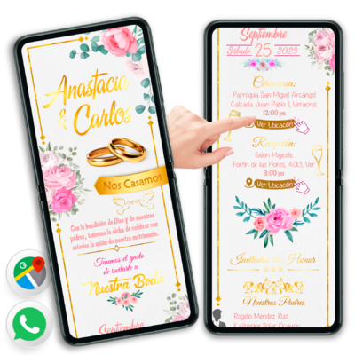 Mi Boda Dorada Invitación Interactiva para Boda