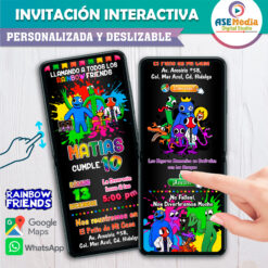 Alternative view of Rainbow Friends Invitación Interactiva de Cumpleaños