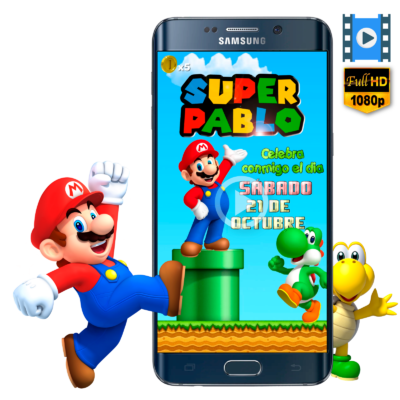 Mario Bros – Video Invitación Animada de Cumpleaños para WhatsApp