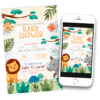 Baby Shower Animalitos de la Selva Invitación Digital