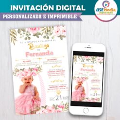 Mi Bautizo Niña Invitación Digital