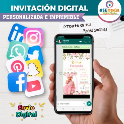 Mi Bautizo Niña Invitación Digital