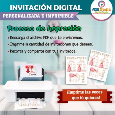 Mi Bautizo Niña Invitación Digital