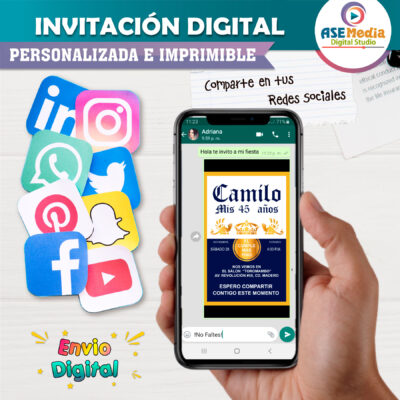 Cerveza Corona Invitación Digital de Cumpleaños