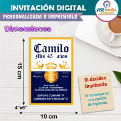 Cerveza Corona Invitación Digital de Cumpleaños