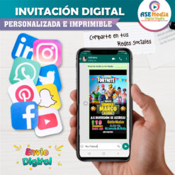 Fornite Invitación Digital de Cumpleaños Mod 02