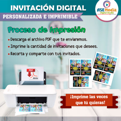 Fornite Invitación Digital de Cumpleaños Mod 02