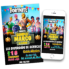 Fornite Invitación Digital de Cumpleaños Mod 02