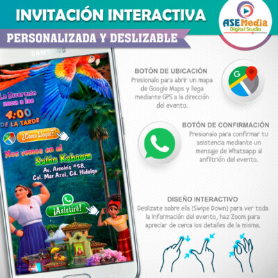 Encanto Isabela Invitación Interactiva de Cumpleaños - Imagen 4
