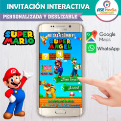 Invitación Interactiva de Mario Bros Whatsapp