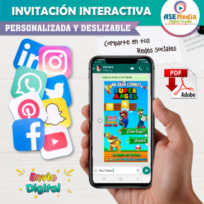 Invitación Mario Bros para WhatsApp - Invitación Interactiva de Cumpleaños - Imagen 5