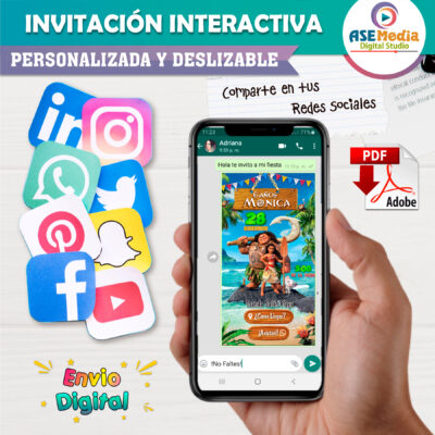Moana Invitación Interactiva de Cumpleaños - Imagen 5