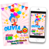El Payaso Plim Plim Invitación Digital de Cumpleaños Mod 03