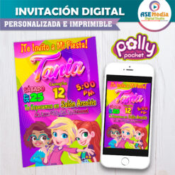 Polly Pocket Invitación Digital de Cumpleaños