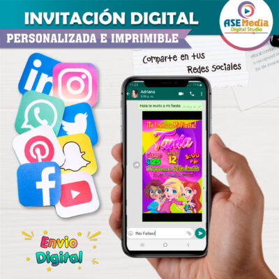 Polly Pocket Invitación Digital de Cumpleaños