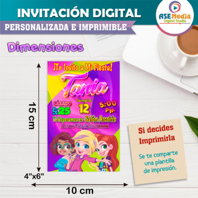 Polly Pocket Invitación Digital de Cumpleaños