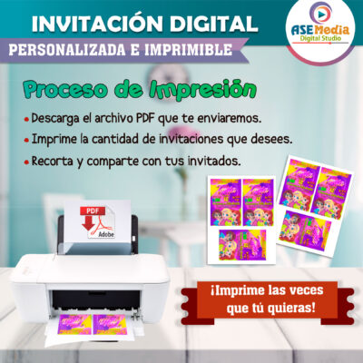 Polly Pocket Invitación Digital de Cumpleaños