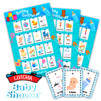 Lotería Baby Shower de Niño Imprimible