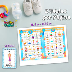 Lotería Baby Shower de Patitos Imprimible
