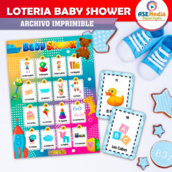 Lotería Baby Shower Feliz Imprimible