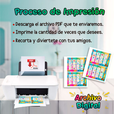 Lotería Baby Shower Feliz Imprimible