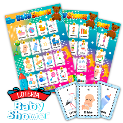 Lotería Baby Shower Feliz Imprimible