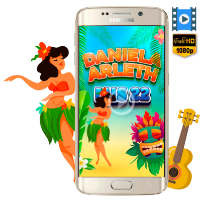 Cumpleaños Hawaiano Fiesta Hawai Video Invitación Animada para Cumpleaños