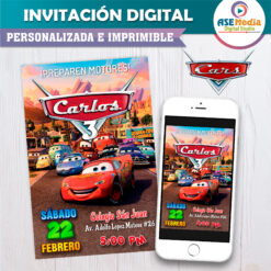 Cars Invitación Digital de Cumpleaños
