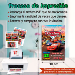 Cars Invitación Digital de Cumpleaños