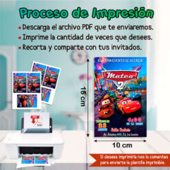 Cars Rayo McQueen Invitación Digital de Cumpleaños