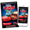 Cars Rayo McQueen y Mate Invitación Digital de Cumpleaños