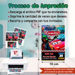 Cars Racing Invitación Digital de Cumpleaños