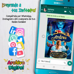 Encantada La historia de Giselle Invitación Digital de Cumpleaños