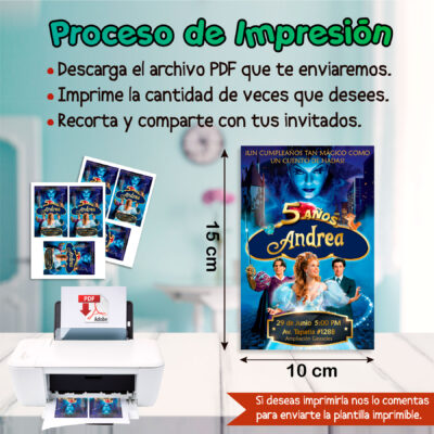 Encantada La historia de Giselle Invitación Digital de Cumpleaños