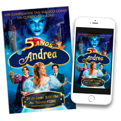 Encantada La historia de Giselle Invitación Digital de Cumpleaños